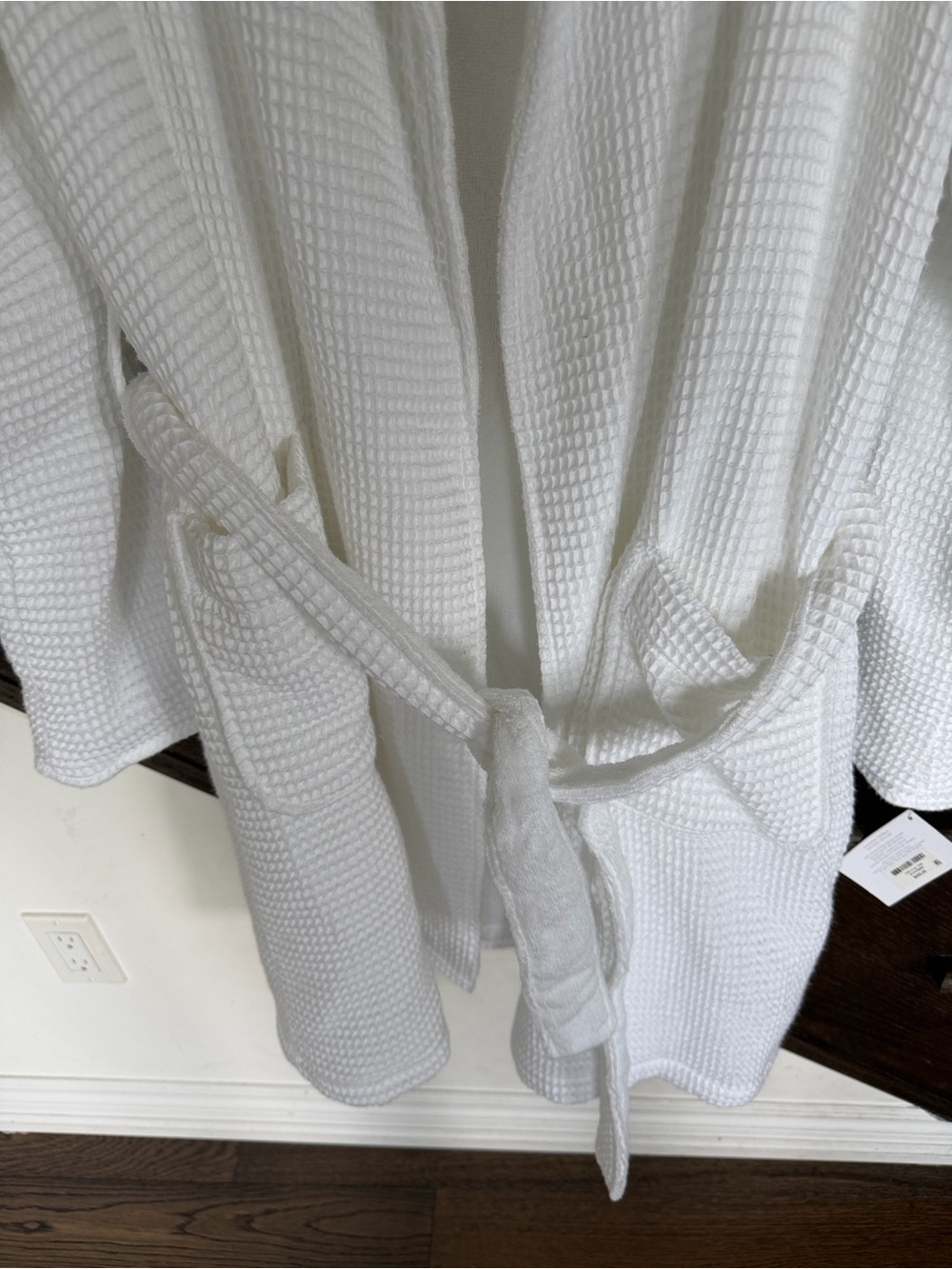 Hotel Collection White Waffle Robe - Picture 5 of 11